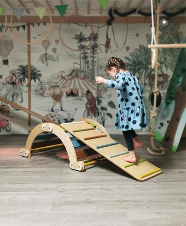 Dwustronna deska zjeżdżalnia wpinaczka 3w1 sliding board Adventure Small Foot 12240