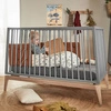LEANDER - prześcieradło do łóżeczka Baby, 2 sztuki, szare