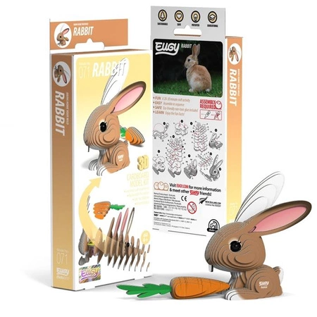 Eugy Układanka Eko 3D Królik