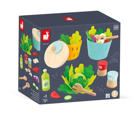 Filcowy zestaw do przyrządzania sałatki 3+, Janod