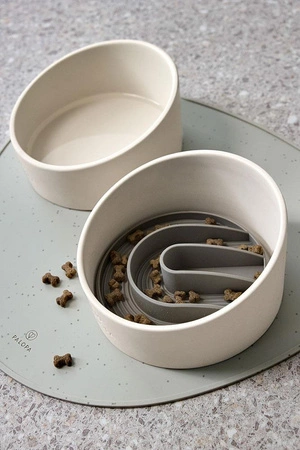 PALOPA Wkład do miski dla psa spowalniający silikonowy Yumo taupe