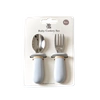 Sztućce - zestaw widelec i łyżka dla najmłodszych, jasnoszary JackOJuno