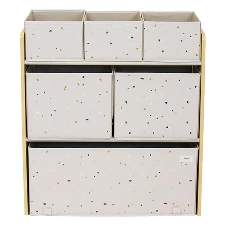 3 Sprouts Regał z Pojemnikami na Zabawki Terrazzo Pink