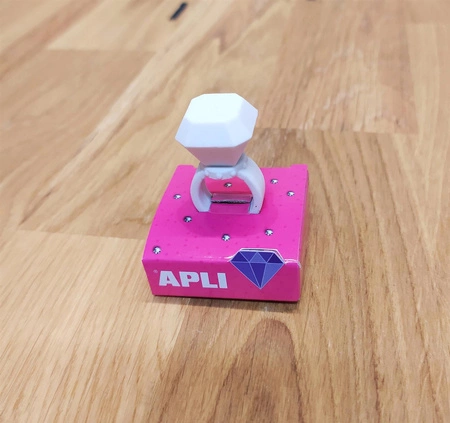 Gumka do ścierania pierścionek Apli Kids - Fioletowa