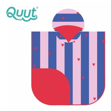 QUUT Dwustronne poncho kąpielowe dla dzieci Cherry Red