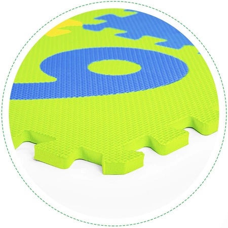 Duża mata piankowa EVA dla dzieci litery cyfry 178x178 cm 36 el.