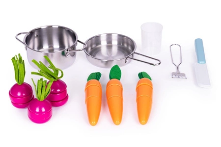 Duża drewniana kuchnia dla dzieci akcesoria ECOTOYS