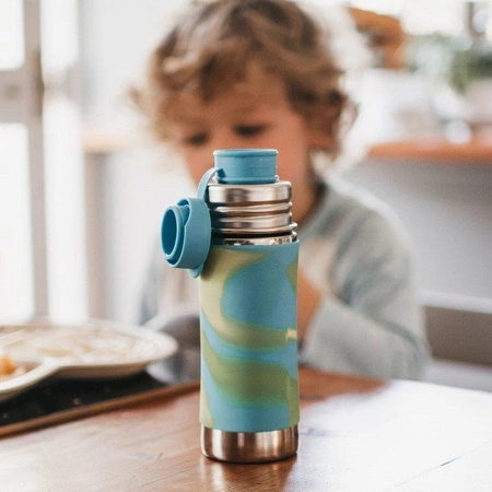 Termobutelka 260 ml, niebieska swirl, Pura