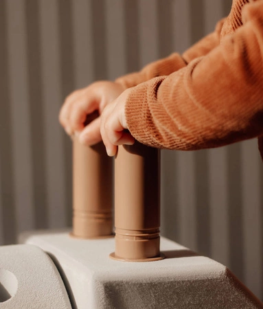 MODU - Peg Bag, 8 kołków w torbie, karmelowe