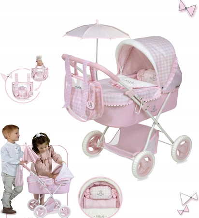 Wózek gondola z parasolką dla lalek DeCuevas Toys 85046