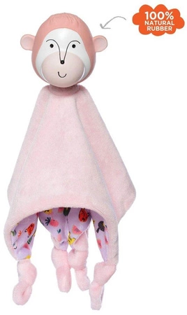 DouDou kocyk przytulanka gryzak Małpka 217630-Manhattan Toy, zabawki dla niemowląt