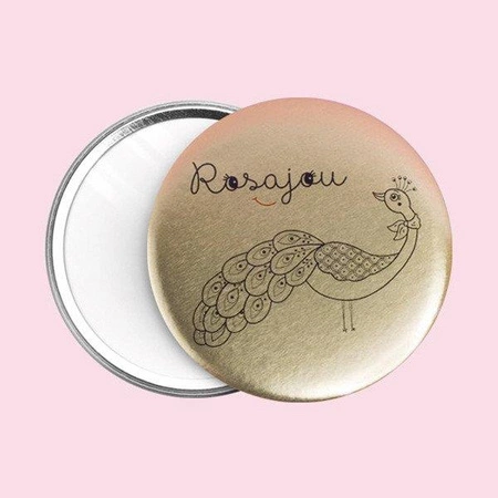 Lusterko kieszonkowe dla dzieci z jednorożcem - "ZŁOTE" | Rosajou®