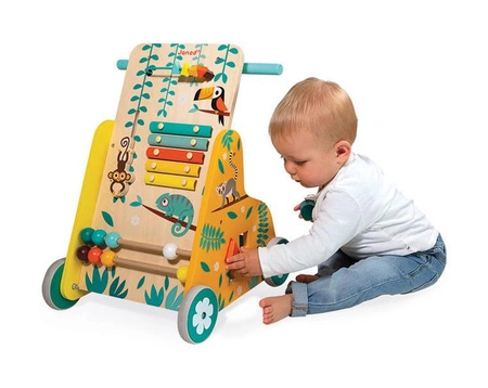 Wielofunkcyjny pchacz edukacyjny Tropik 12m+, Janod