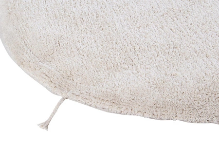 Dywan bawełniany/Pufa Lou Natural Ø120 cm Lorena Canals