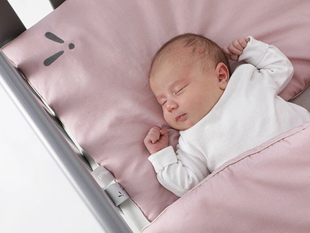 Pościel dziecięca Junior z wypełnieniem 100x150 cm dwustronna różowy&piaskowy PIAPIMO