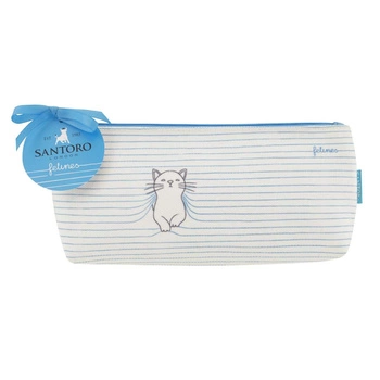 Piórnik/Kosmetyczka - Felines - Koty - Purrrfect Place (Blue)