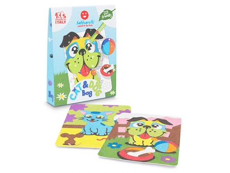 Zestaw do kolorowania piaskiem Sabbiarelli Bag - Kot&Pies 3l+ SABBIARELLI