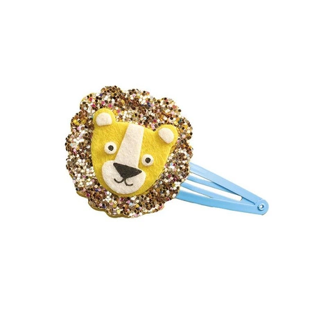 Janod Zestaw kreatywny do tworzenia biżuterii Brokatowe spinki do włosów Egzotyczne zwierzęta 5+