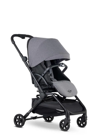 MINI by Easywalker Buggy TURN Kompaktowy wózek spacerowy z obrotowym siedziskiem 360° Soho Grey (z osłoną przeciwdeszczową w zestawie)