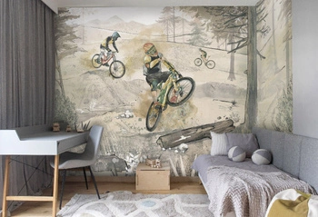 BIKE ROAD - Tapeta Z Rowerami Górskimi Malumi