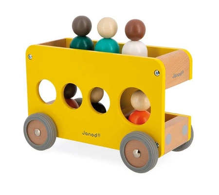 Szkolny autobus drewniany Bolid 2+, Janod