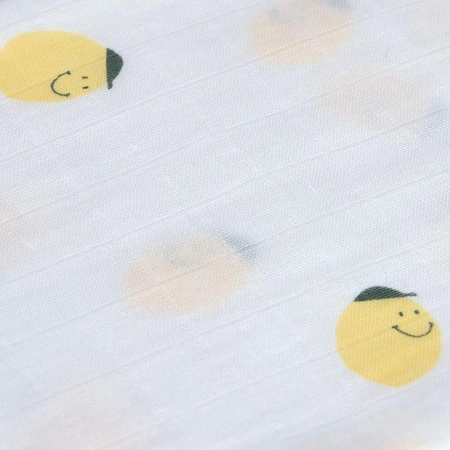 Lassig Bambusowy otulacz kocyk 80x80cm zestaw 3 szt. Happy Fruits Lemon