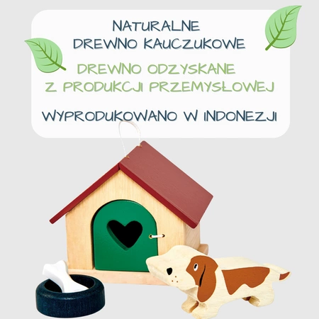 Drewniane figurki do zabawy - pieski, Tender Leaf Toys