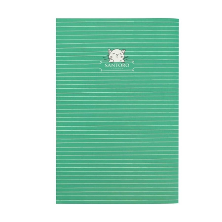 Średni Zeszyt - Koty - Feline Fine (Bold Green)