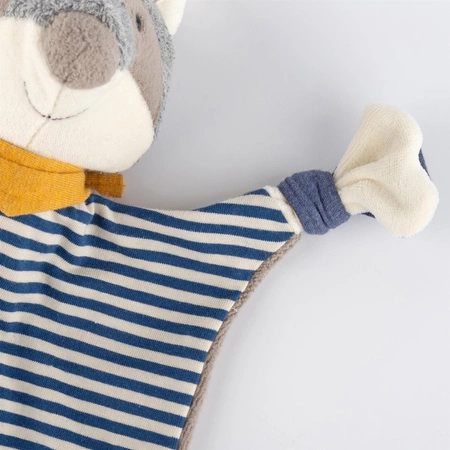 Pierwsza przytulanka komforter Szop szmatka maskotka dla dzieci sigikid