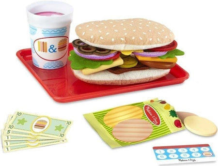 Bar kanapkowy drewniany zestaw do robienia kanapek restauracja 41650 Melissa & Doug