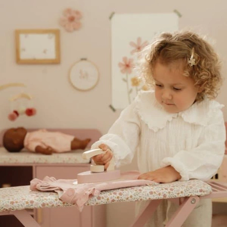 Little Dutch Drewniany wózek dla lalek z pościelą FSC LD7096