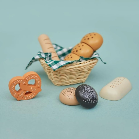 Janod Koszyk z pieczywem z drewna Shiny Grandma 3+