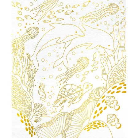 Zestaw kreatywny Złote kontury Zwierzęta 6+, Janod