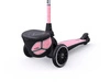 SCOOTANDRIDE Highwaykick 2 Lifestyle Hulajnoga trójkołowa balansowa ze schowkiem, świecącymi kółkami i odblaskową kierownicą 2+ Reflective Rose