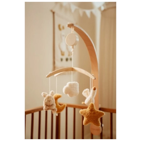 Little Dutch Karuzela do łóżeczka drewniana Newborn Naturals FSC