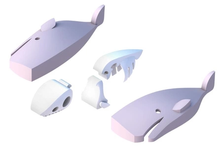 Halftoys Magnetyczny Składany Wieloryb Kaszalot