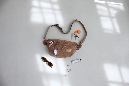 PALOPA Torebka nerka na smakołyki dla psa Emma teddy-fleece brown Edycja limitowana