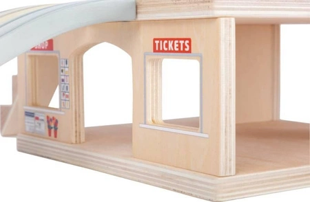 Zestaw do kolejki dla dzieci Dworzec z peronem wielka podróż Small Foot World