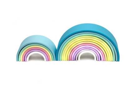 DENA Duża Silikonowa Tęcza Pastel - 12 elementów