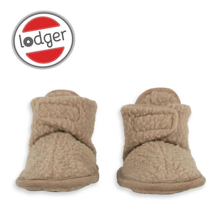 Lodger Buciki niechodki polarowe beżowe Teddy Fleece Beige 3-6m