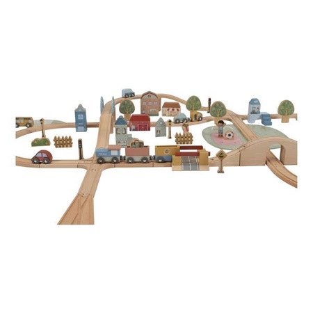 Little Dutch Drewniana kolejka XXL - 107 elementów LD4487