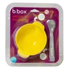 Silikonowa miseczka z przyssawką i łyżeczką, Lemon Sherbet, b.box