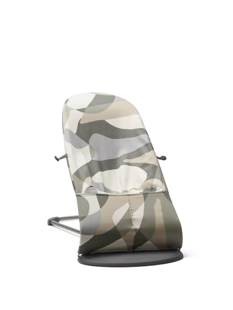 BABYBJORN - leżaczek BLISS COTTON, Khaki/Green Print