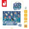 Puzzle w walizce Wróżki i lilie wodne 36 elementów 4+ Made in France, Janod