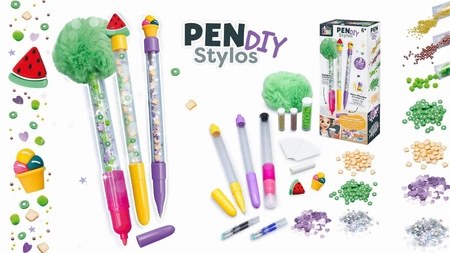 Zestaw DIY - długopisy i mazak SŁODKOŚCI FK010