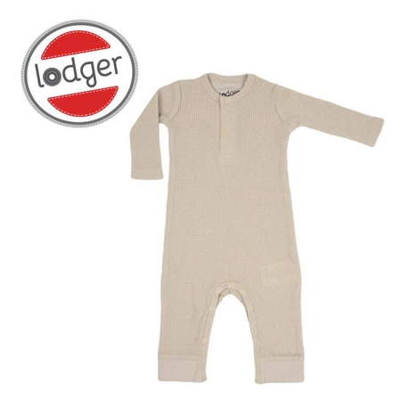 Lodger Pajacyk piżamka niemowlęca bawełniana beżowa Ciumbelle Ivory r. 56