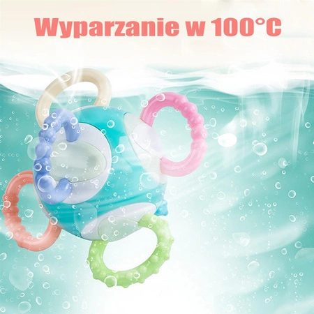 WOOPIE Zabawka Sensoryczna 2w1 Gryzak Grzechotka