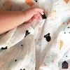 Muślinowy, mały otulacz dla niemowlaka, Doudous, Puchaci Przyjaciele | Maison Petit Jour®