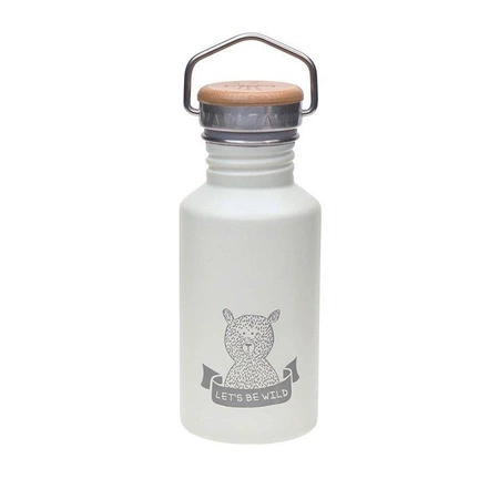 Lassig Butelka - bidon ze stali nierdzewnej z dodatkową zakrętką z ustnikiem 500 ml Adventure grey