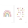 Little Dutch Plakat dwustronny A3 - Tęcza Alfabet Róż PW10310050